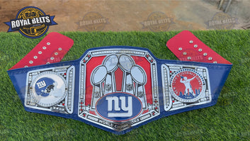 New York Football Giants Superbowl Championship Title Belt Stacked Plated