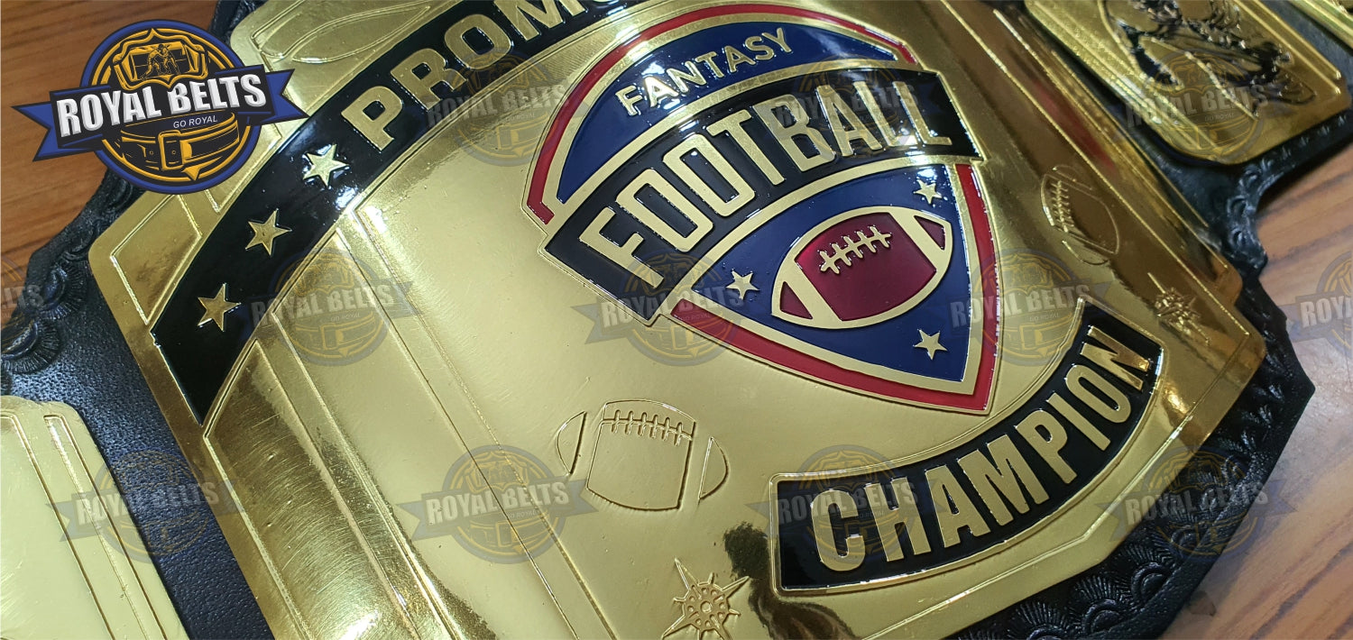 FFL Custom Title Belt stacked plated center, beveled edges, bold embossed letters 