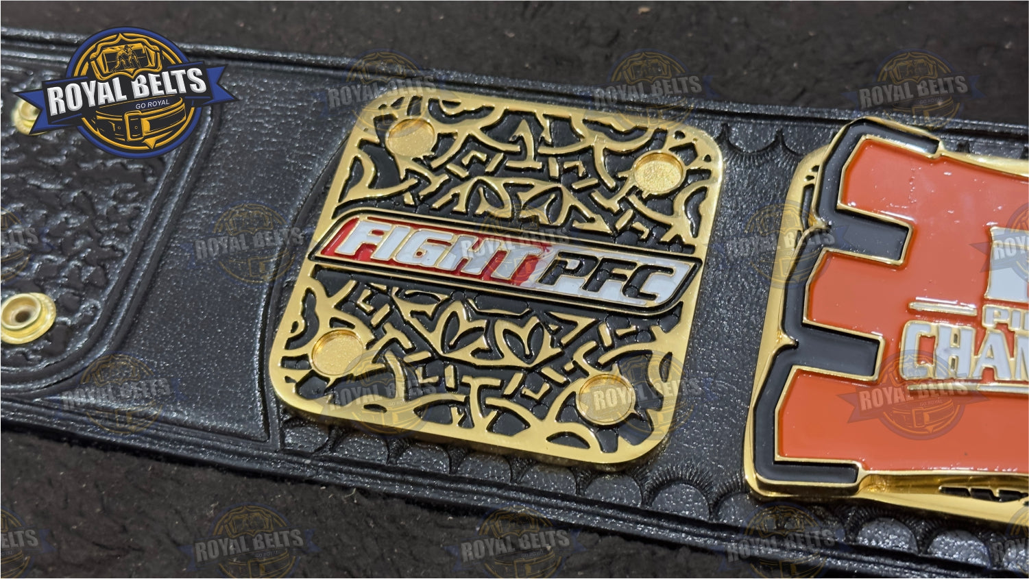 Pillow Fight Title Belt stacked plated heavyweight championship replica