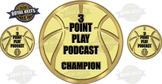 Custom championship title belt design with detailed metal plates by Royal Belts