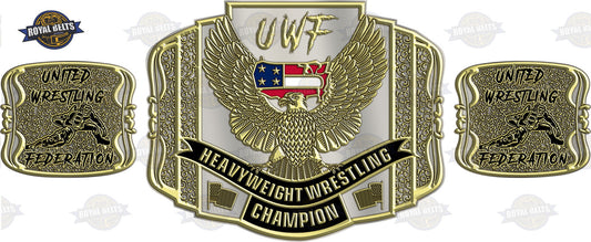 Premium custom design championship belts with deep etched plates and leather straps. Perfect for promotions, champions, and collectors.