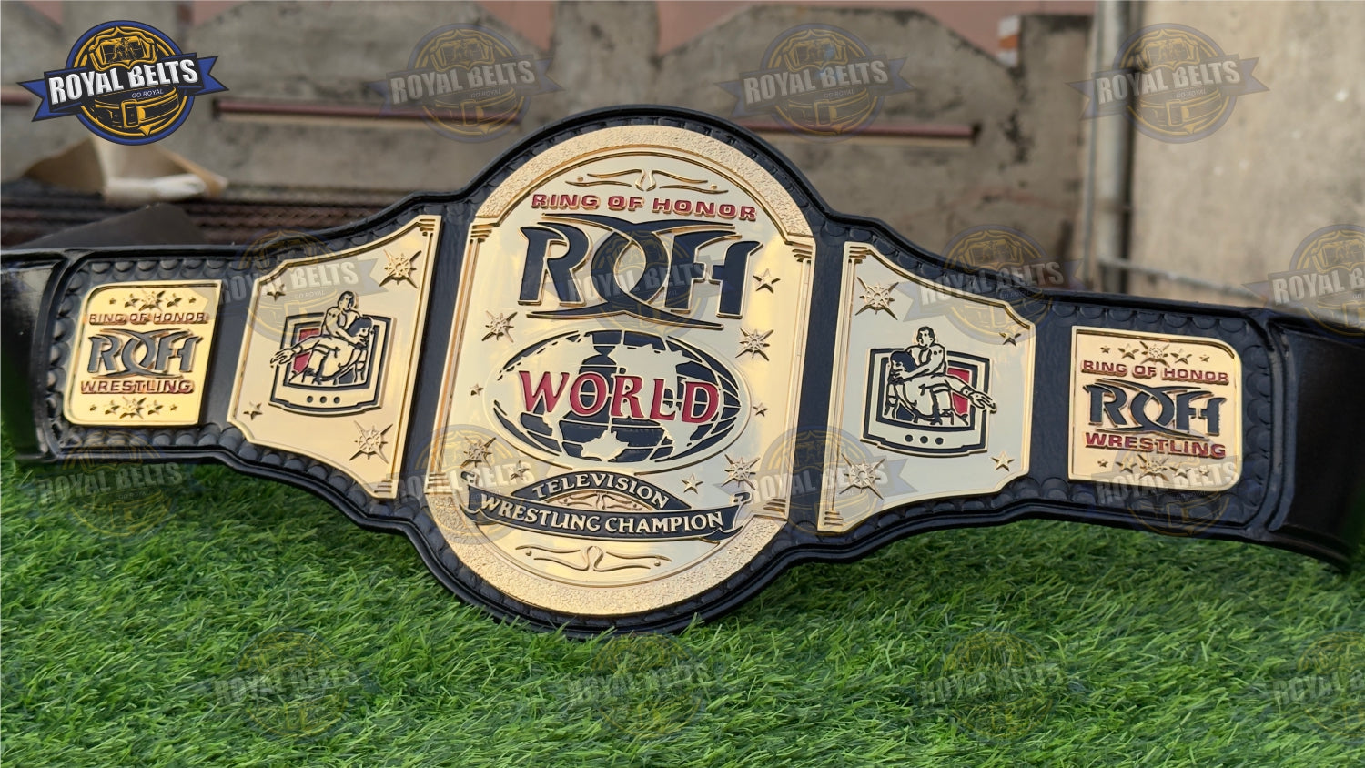 ROH World TV Championship Belt HD CNC Replica Wrestling Collectible Manufacture by Royal Belts