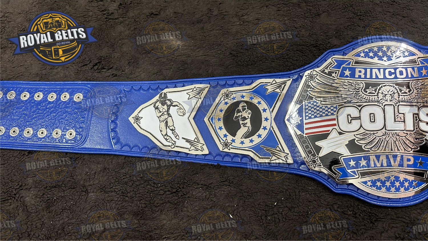Rincon Colts MVP Heavyweight Wrestling Championship Title Belt Brass Plated