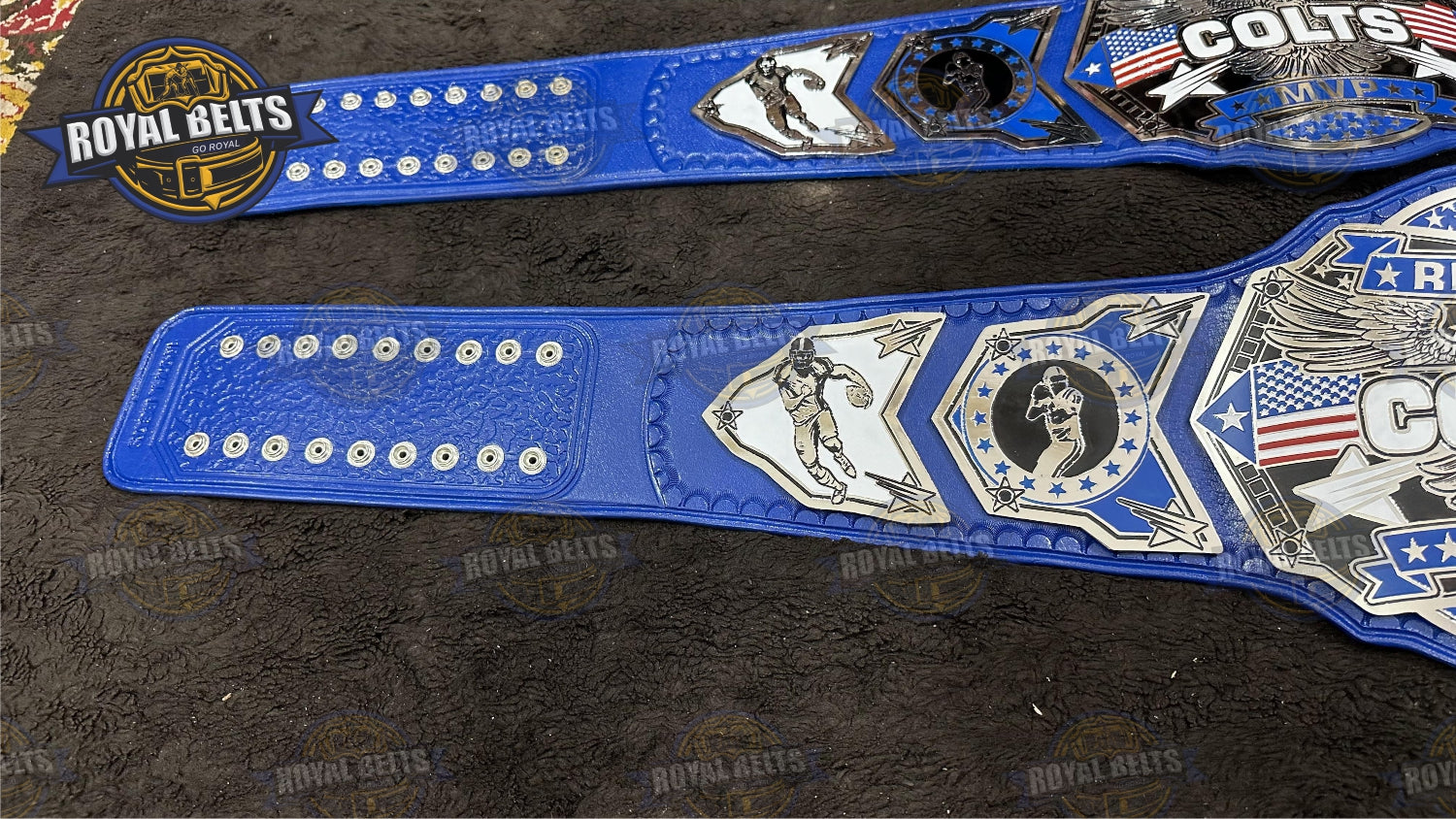 Rincon Colts MVP Heavyweight Wrestling Championship Title Belt Brass Plated