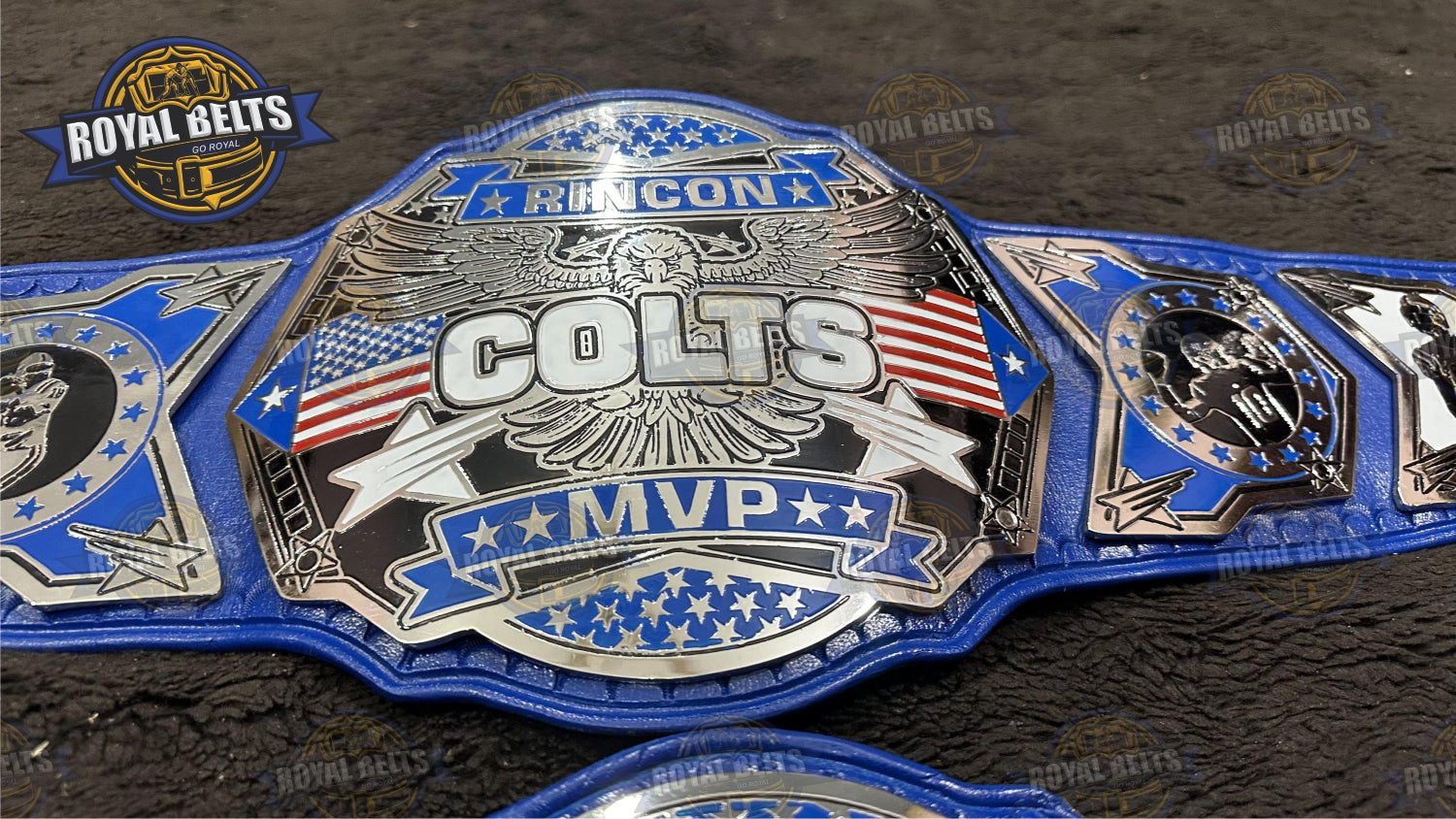 Rincon Colts MVP Heavyweight Wrestling Championship Title Belt Brass Plated