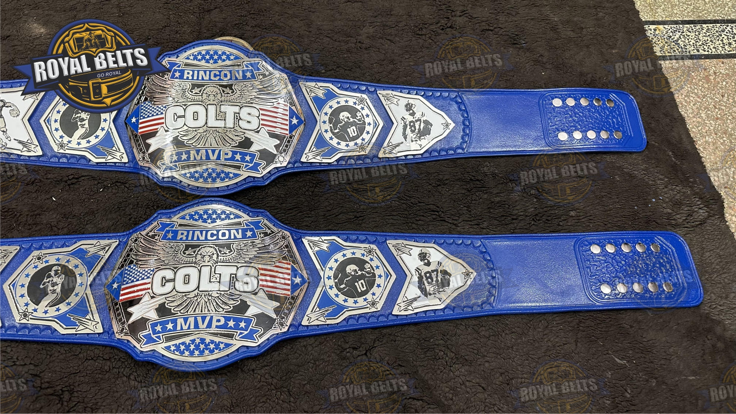 Rincon Colts MVP Heavyweight Wrestling Championship Title Belt Brass Plated