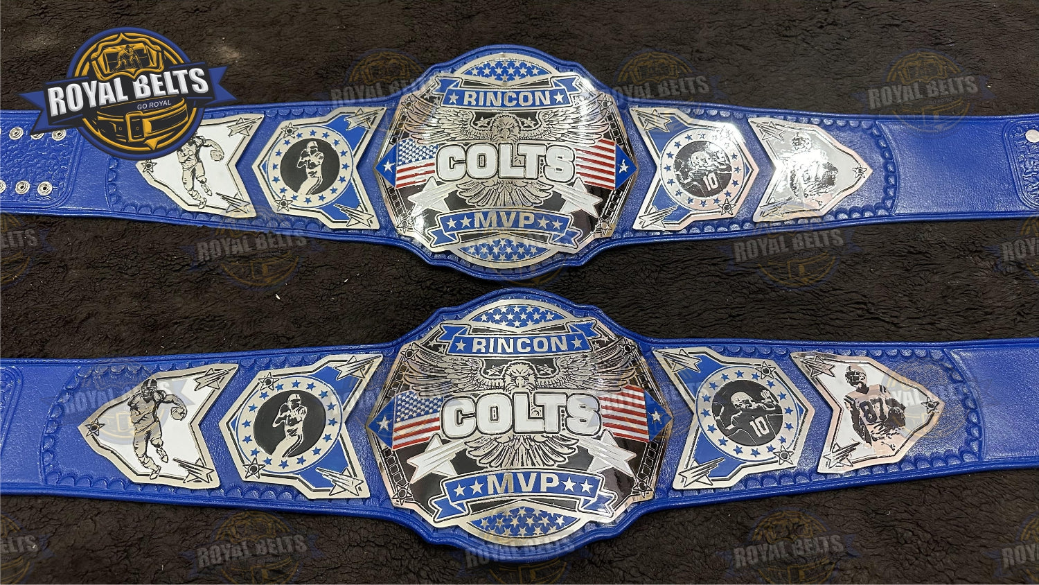 Rincon Colts MVP Heavyweight Wrestling Championship Title Belt Brass Plated