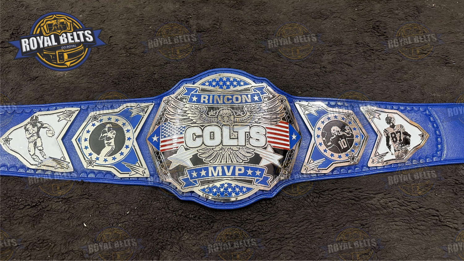 Rincon Colts MVP Heavyweight Wrestling Championship Title Belt Brass Plated
