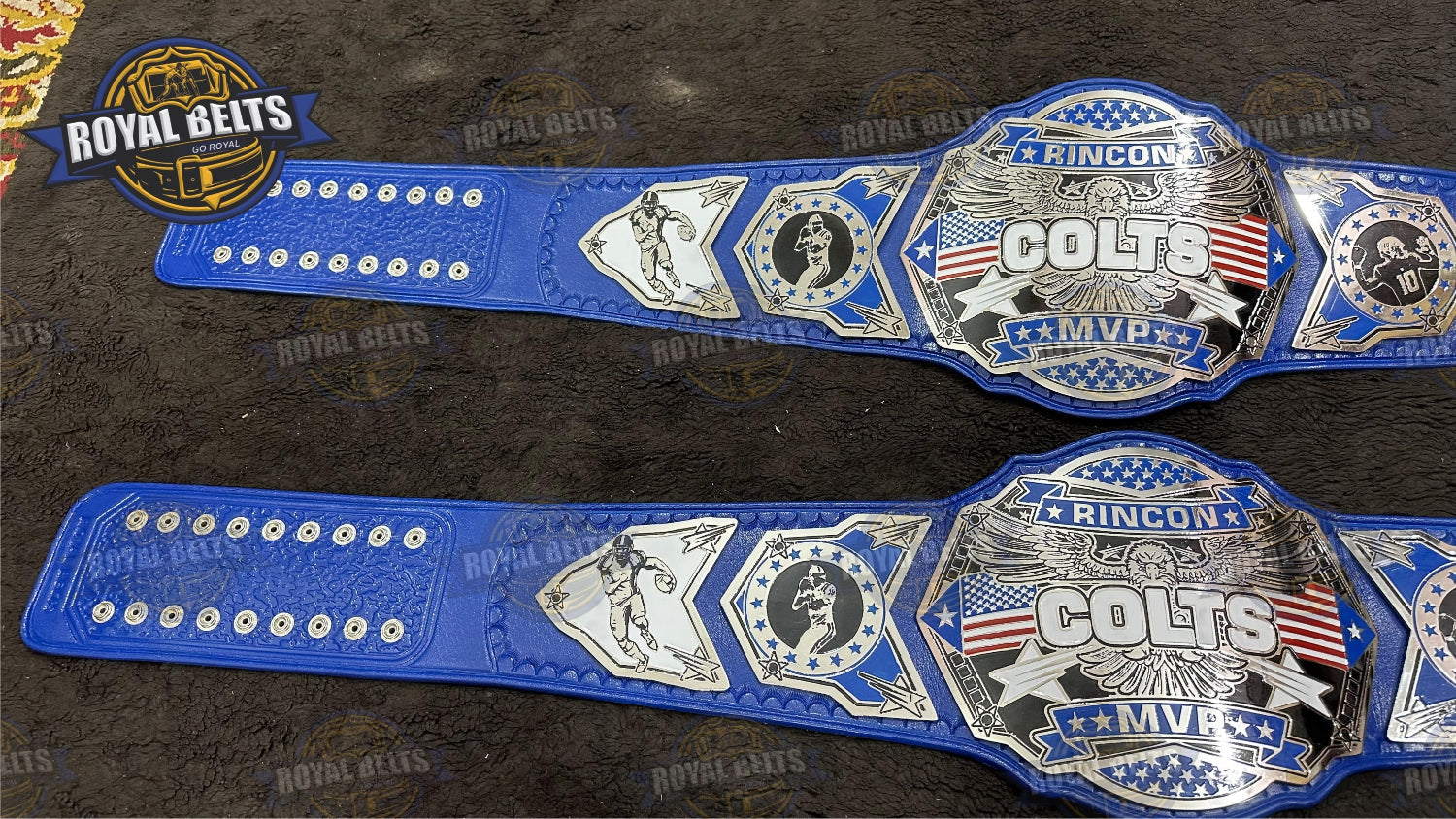 Rincon Colts MVP Heavyweight Wrestling Championship Title Belt Brass Plated