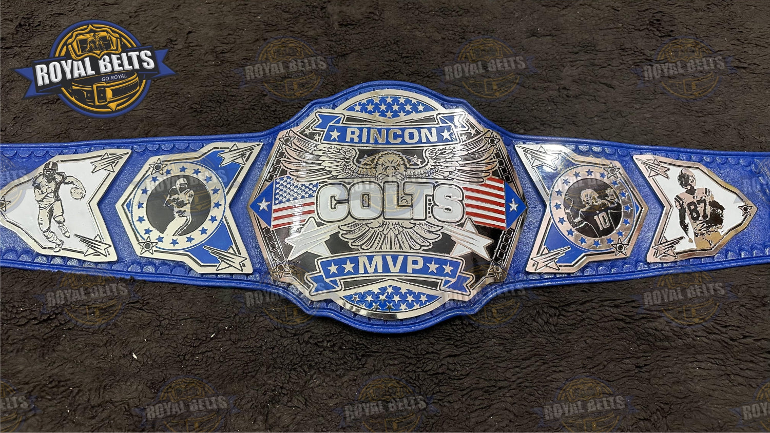 Rincon Colts MVP Heavyweight Wrestling Championship Title Belt Brass Plated