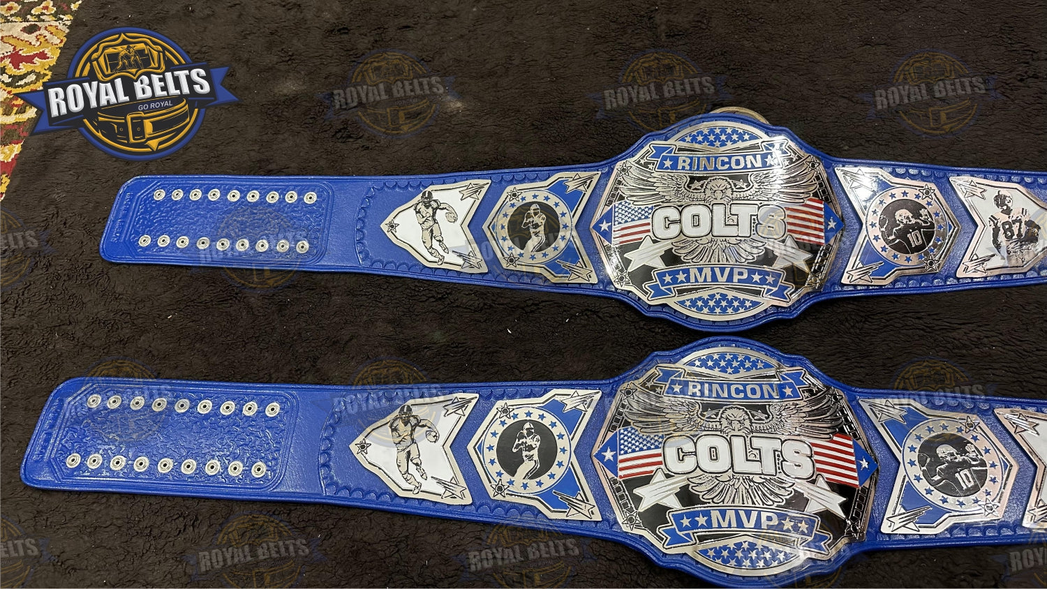 Rincon Colts MVP Heavyweight Wrestling Championship Title Belt Brass Plated