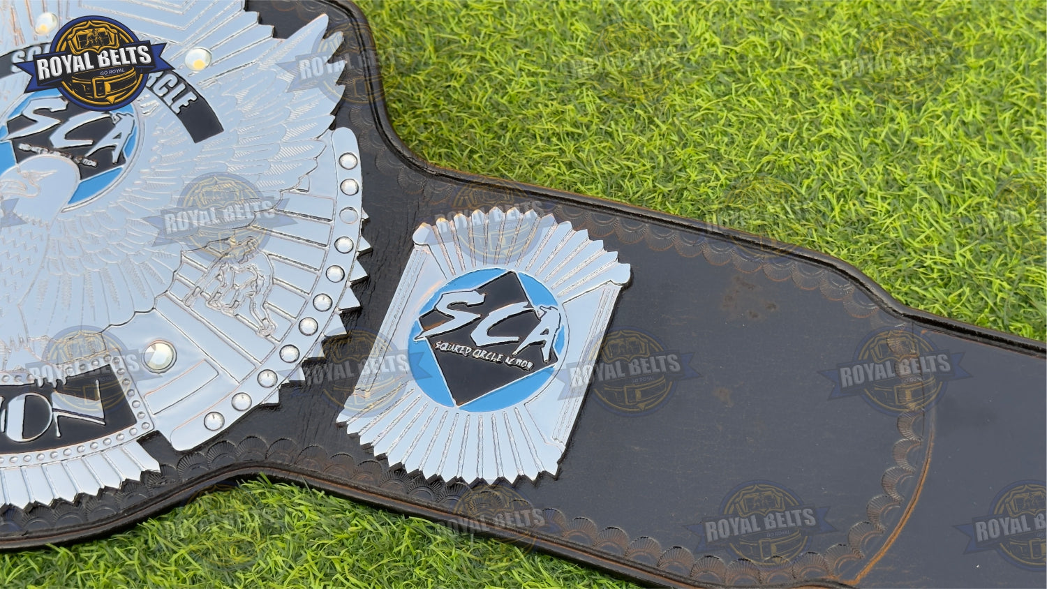 SCA Custom Championship Title Belt HD CNC with beveled edges and professional championship finish