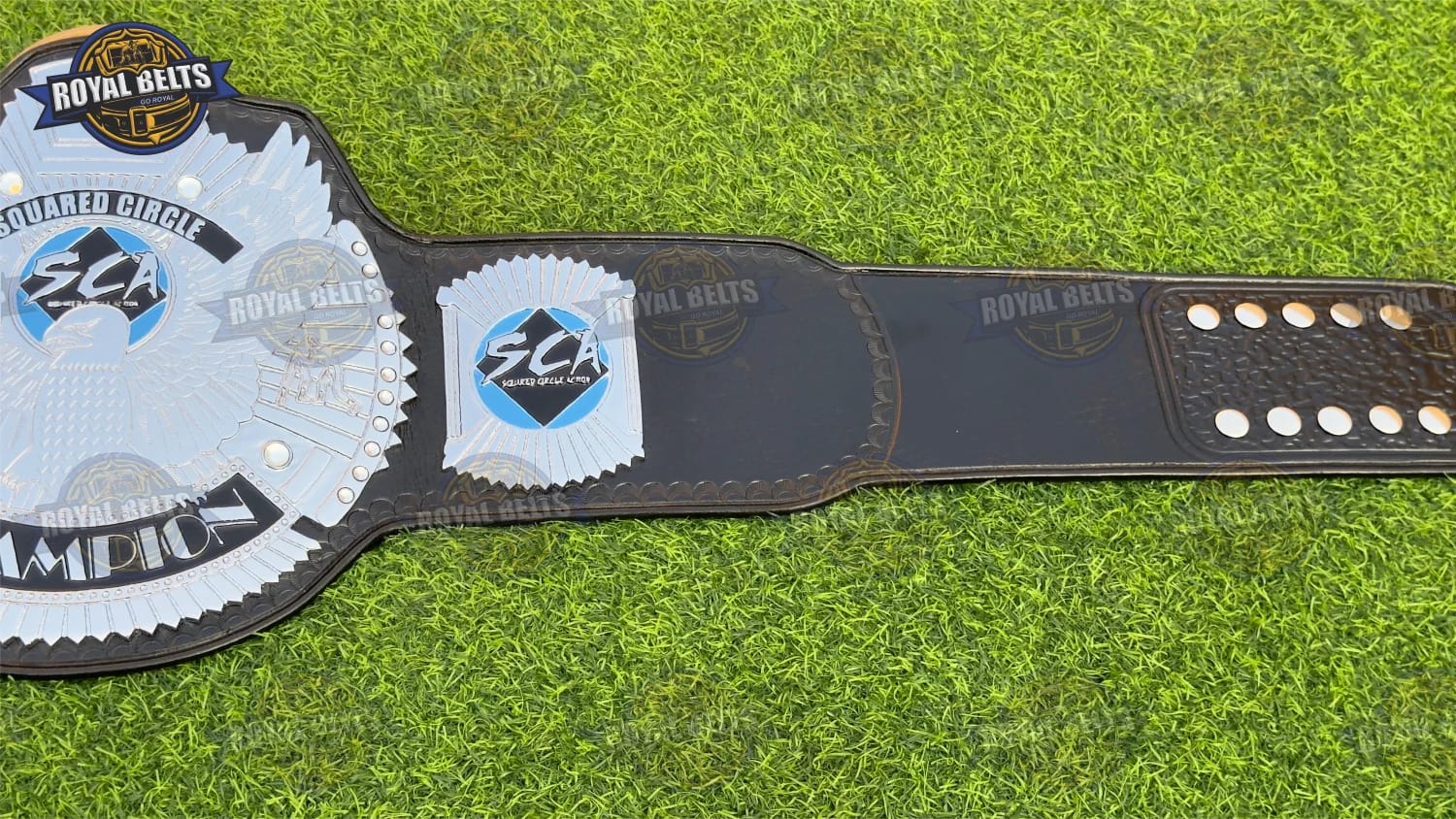 SCA Custom Championship Title Belt HD CNC with layered plate design and crisp border engraving
