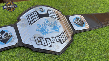 SCW Custom Friday Championship Title Belt HD CNC with precision cut plates and durable snap fasteners