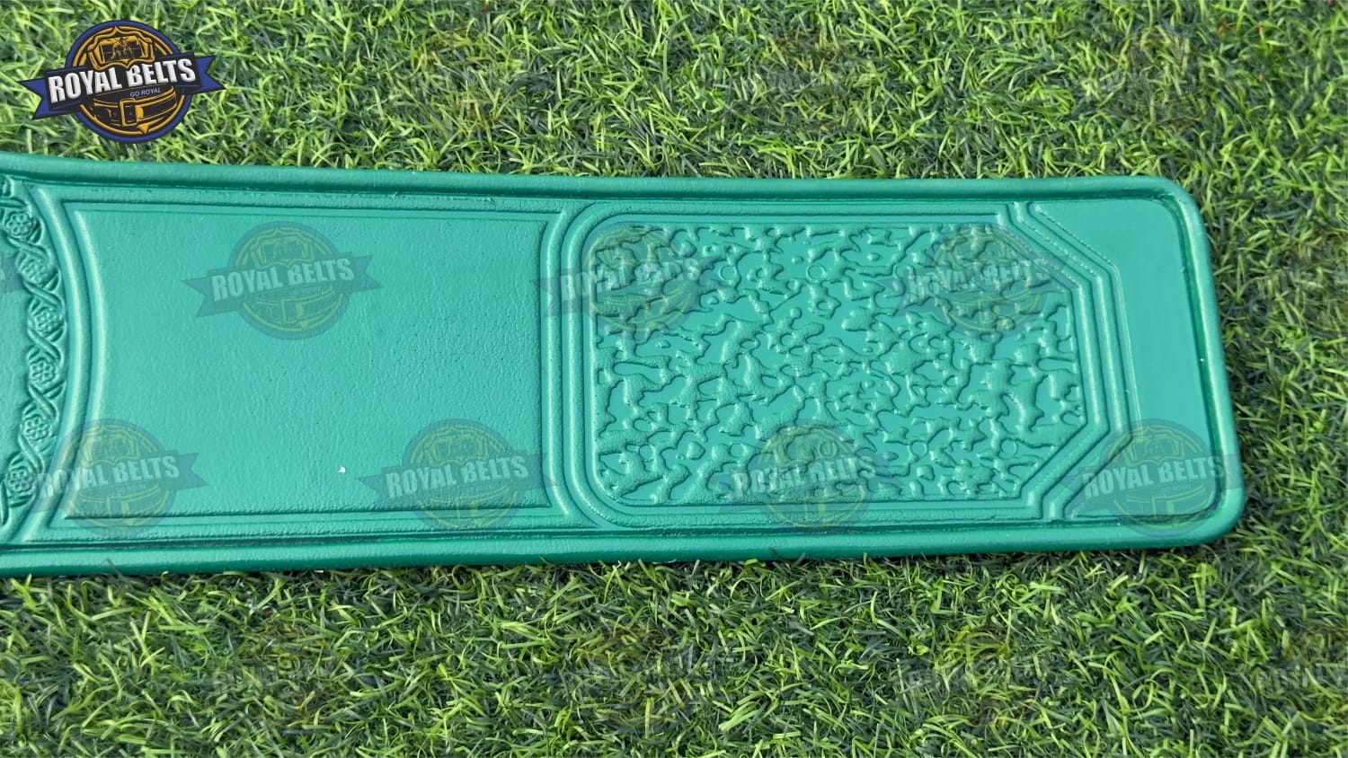 SPARTANS Championship Belt with premium chrome finish , stitched green leather