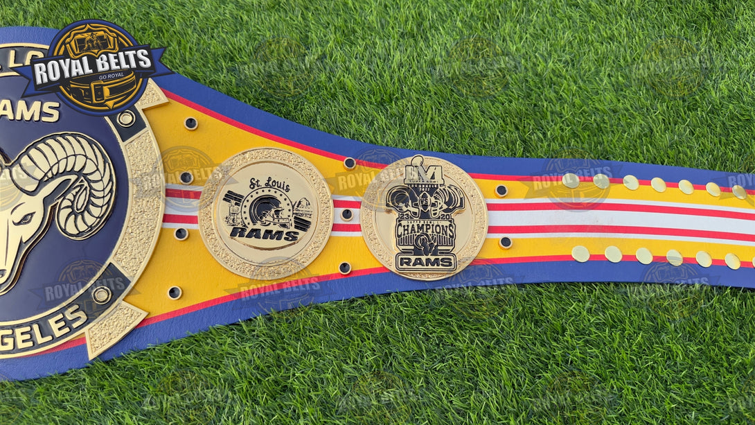 SUPERBOWL RAMS NFL Custom Football Title Belt | Royal Belts