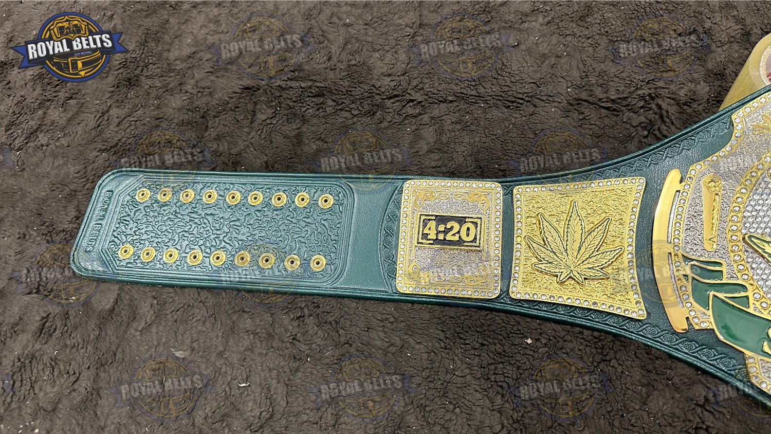 Smoker Stoner 420 Title Belt heavyweight design with layered metal plates and bold engraving