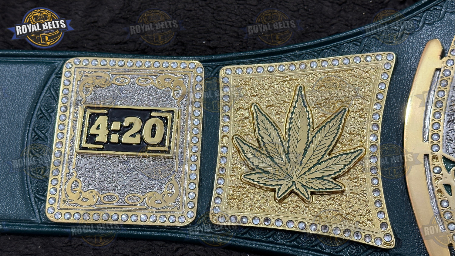 Smoker Stoner 420 Wrestling Belt heavyweight stacked plate construction with premium metal