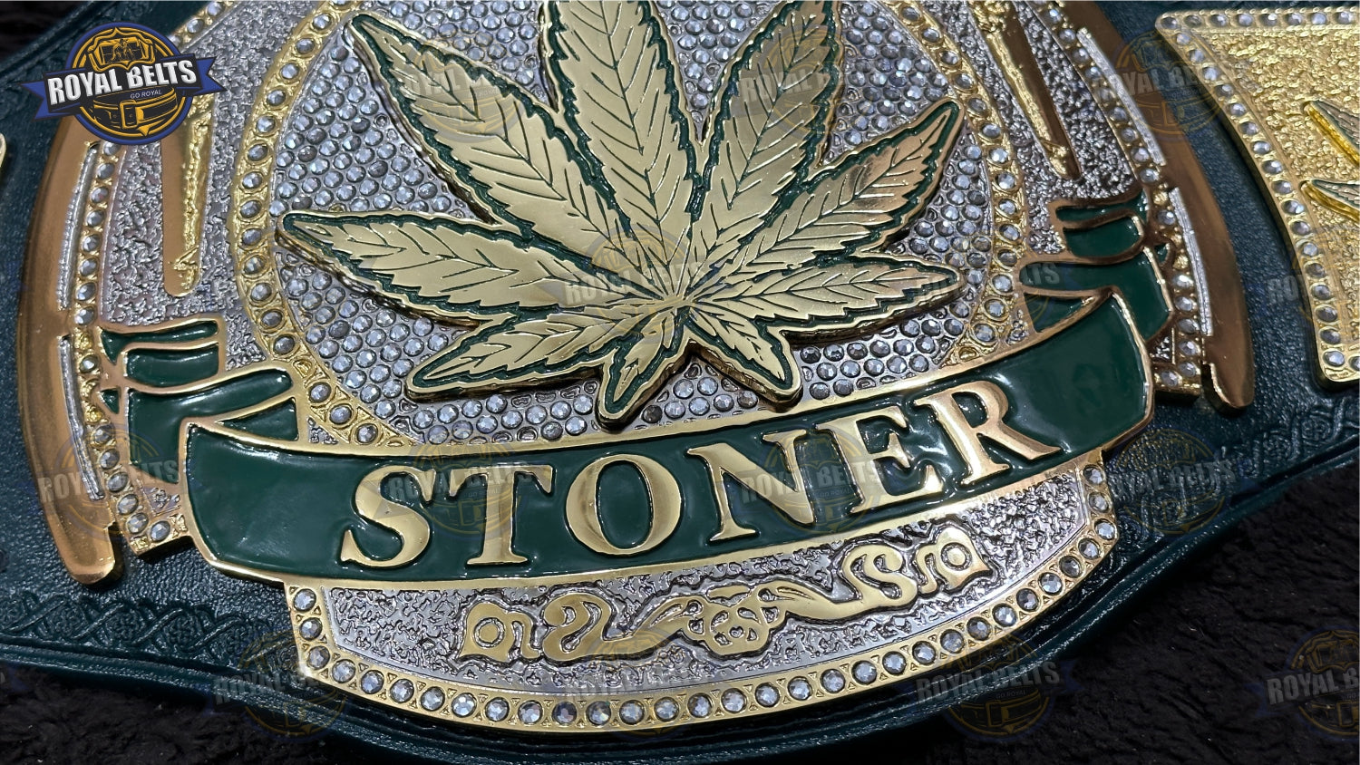 420 Heavyweight Championship Title Belt premium stacked plating and engraved metal