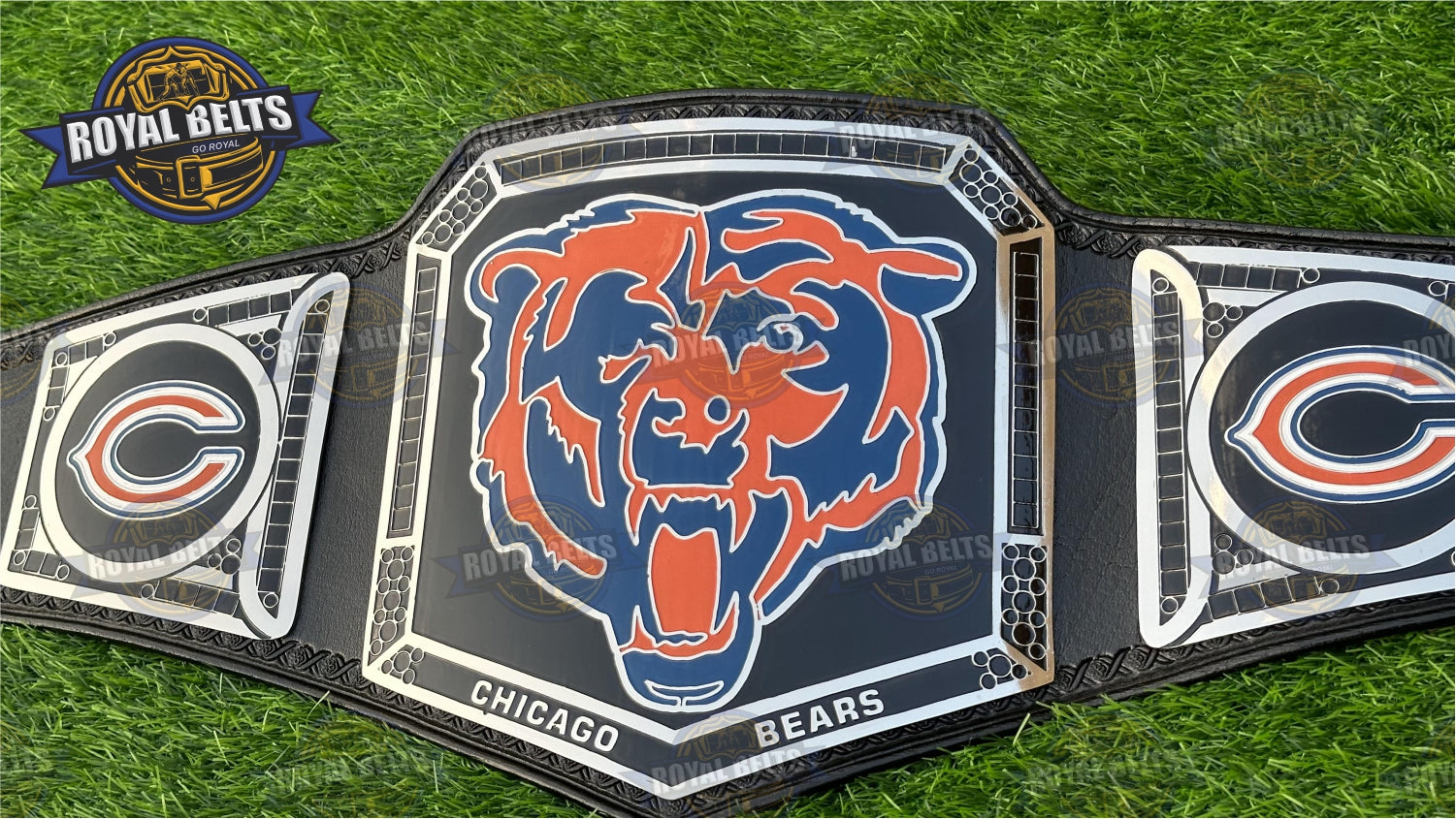 Chicago Bears NFL American Football Brass Plated football fan collectible belt Crafted by Royal Belts