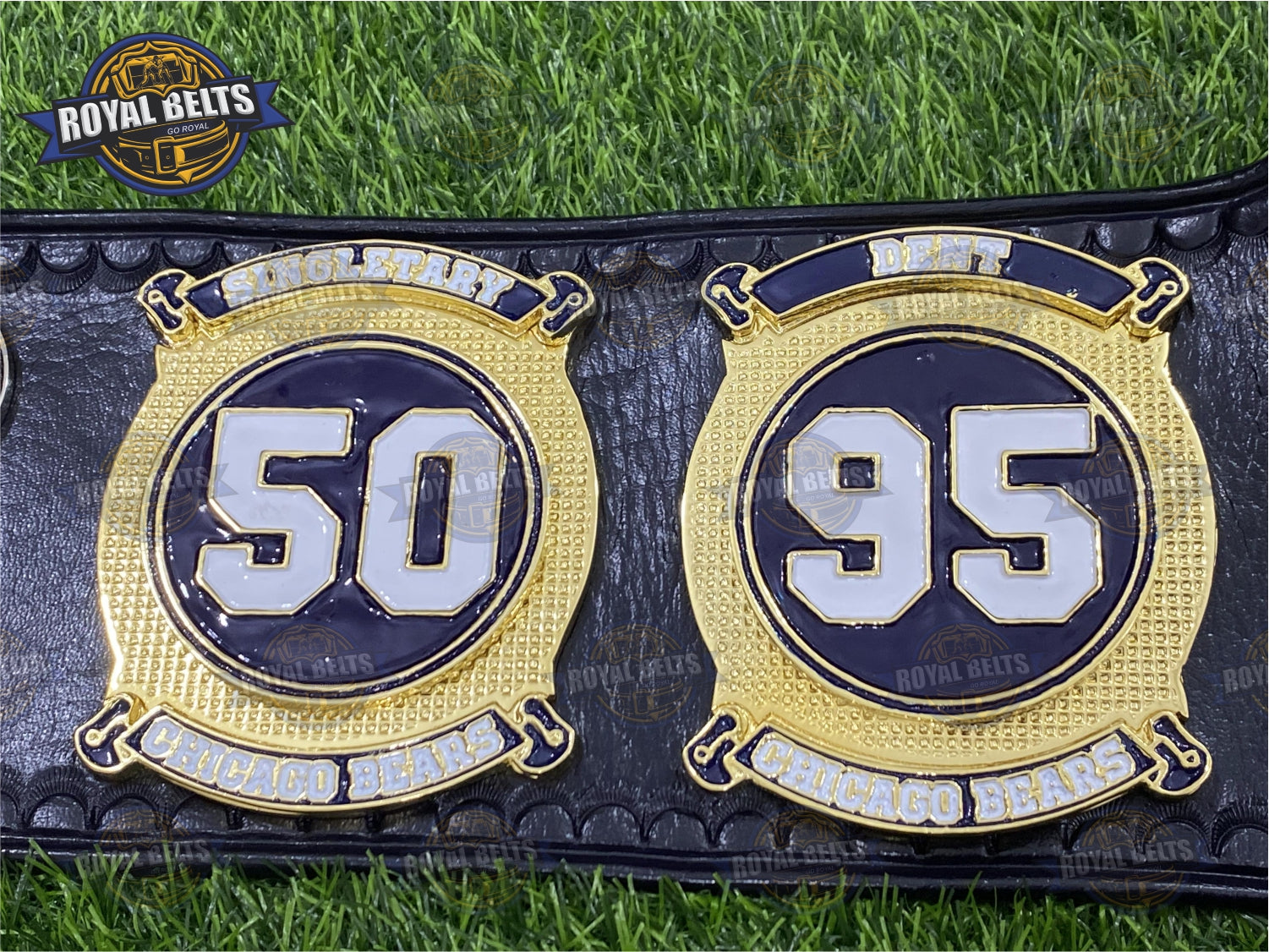Superbowl Chicago Bears NFL Football Title Belt stacked plated championship replica 