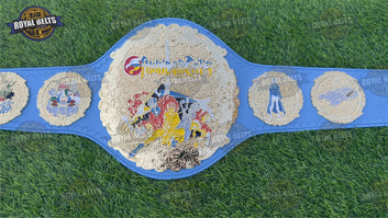 THUNDERCATS Championship Belt featuring engraved 3D logo and premium gold plating Designed by Royal Belts