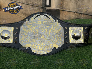 TNA Midwest Wrestling Championship Title Belt HD CNC featuring detailed Midwest logo with raised engraving Manufacture by Royal Belts