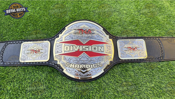 TNA X Division Title Belt featuring engraved X logo and mirror finished dual plates Designed by Royal Belts