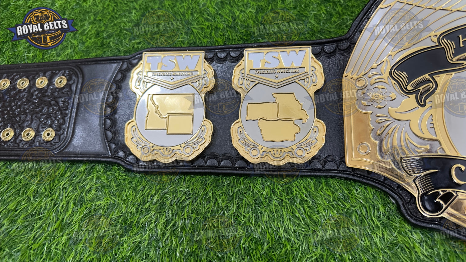 TSW heavyweight championship belt HD with engraved borders and bold logo
