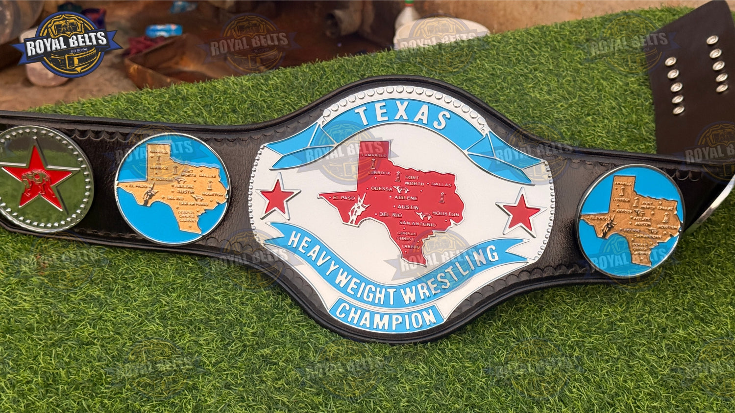Texas Heavyweight Wrestling Championship CNC HD wrestling belt with detailed etching and heavyweight metal plates