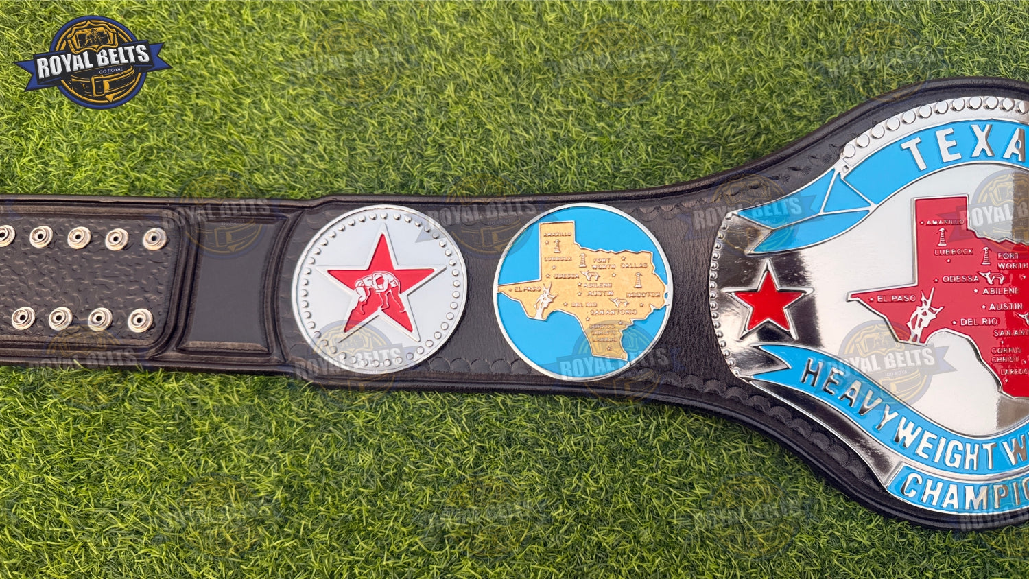 Texas Heavyweight Wrestling Championship HD CNC belt with polished silver finish, heavyweight plates, snap closure Manufacture by Royal Belts
