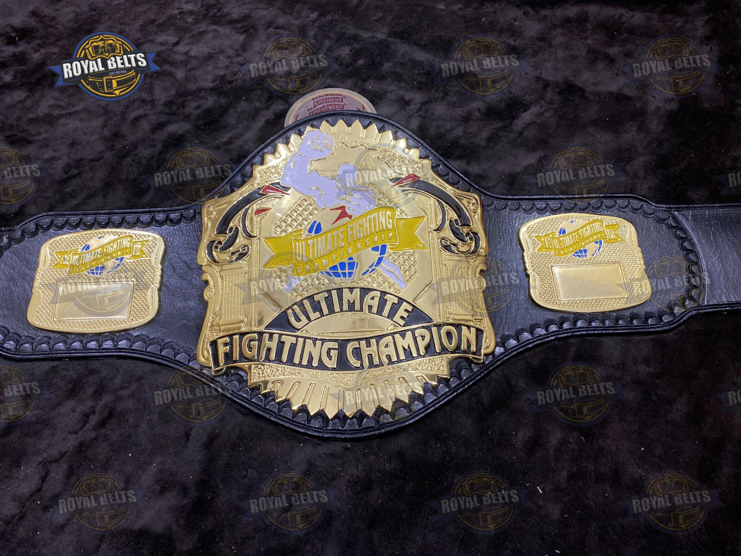 UFC Championship Belt thick polished gold plates with mirrored finish and professional design Crafted by Royal Belts