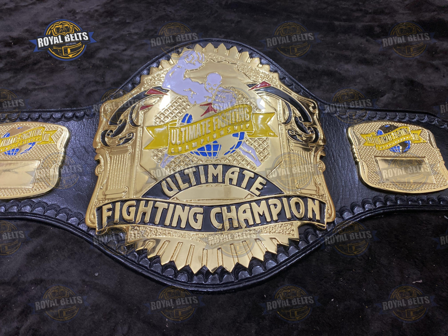 UFC Title Belt collectible heavyweight belt with ornate engraved borders