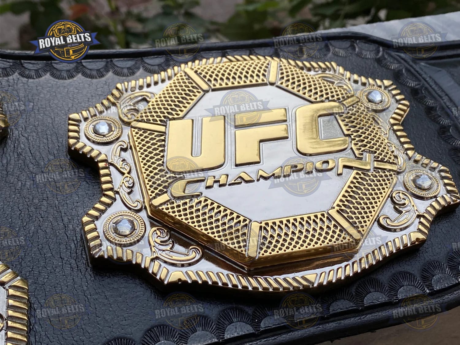 UFC title belt triple stacked HD CNC detailed engraving