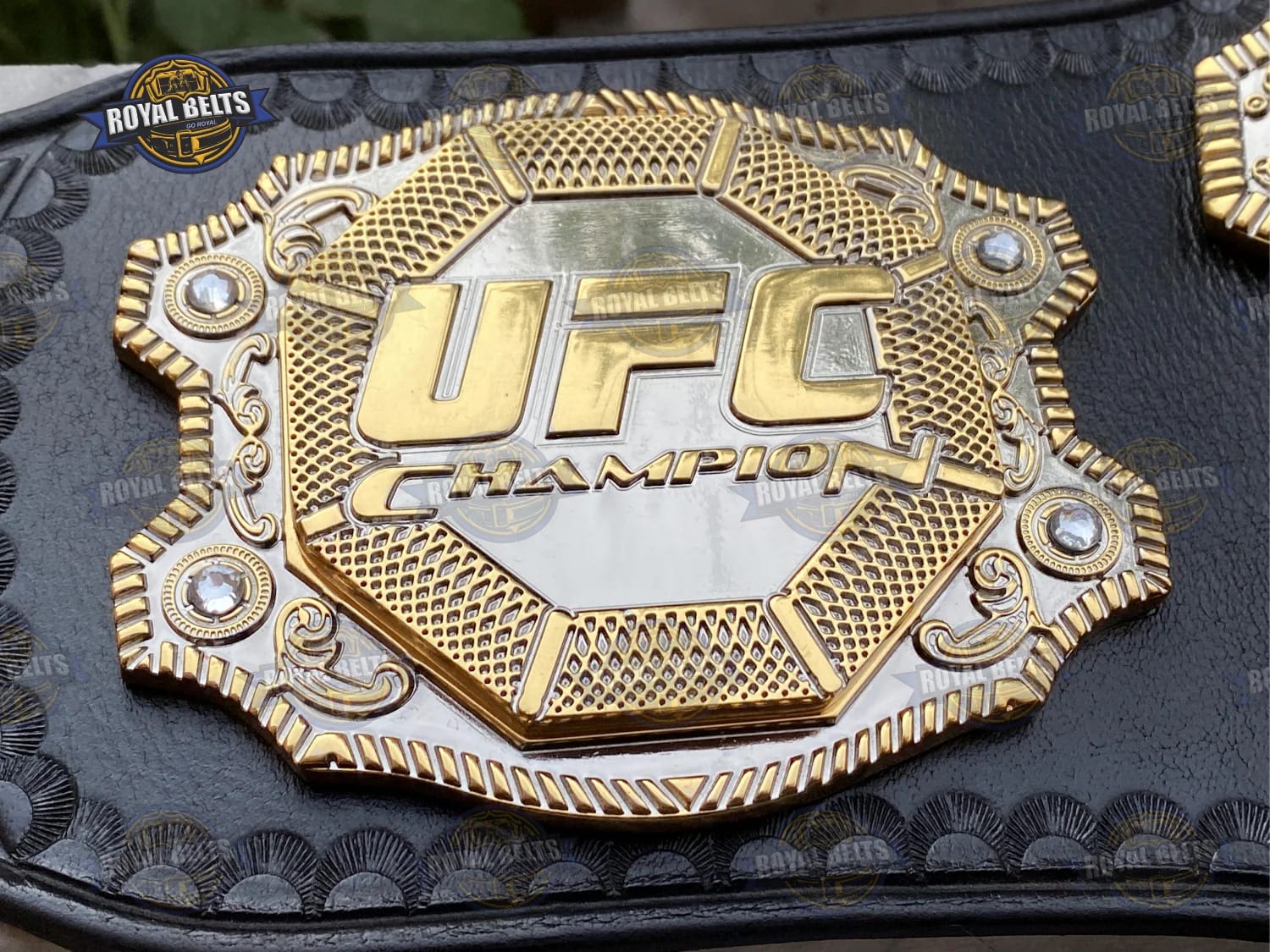 UFC title belt HD CNC triple stacked metal plates
