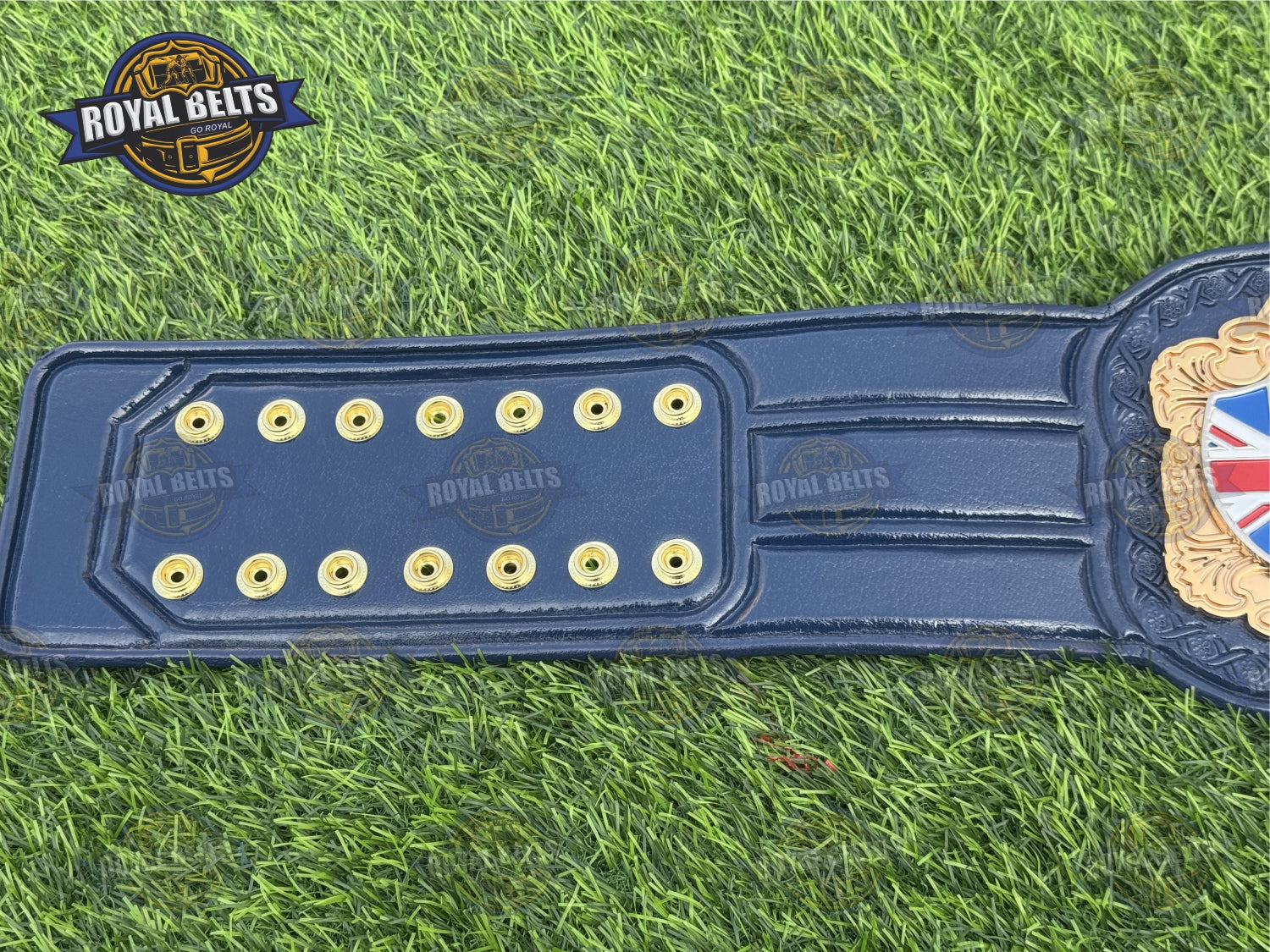 UKPW Custom Championship Title Belt HD CNC with precision cut plates and durable snap fasteners