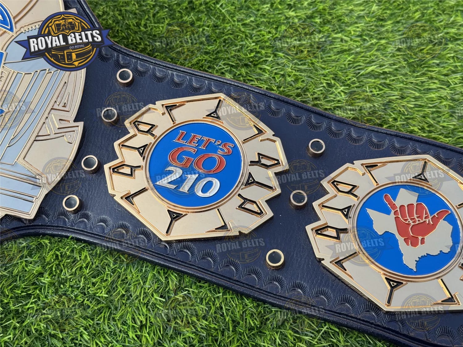 UTSA Roadrunners Football Championship HD CNC featuring luxury gold tone and flexible leather fit 