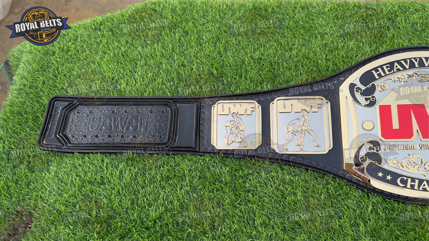 Heavyweight Wrestling Championship Title Belt CNC layered center plate with federation logo