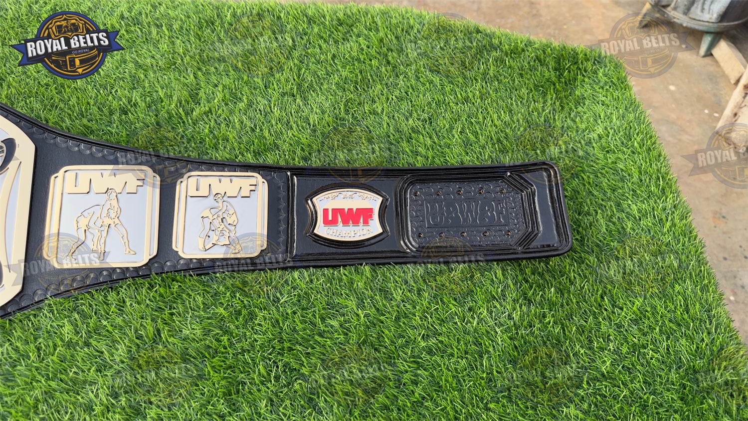 Heavyweight Wrestling Title Belt HD CNC CNC engraved eagle with stitched leather backing