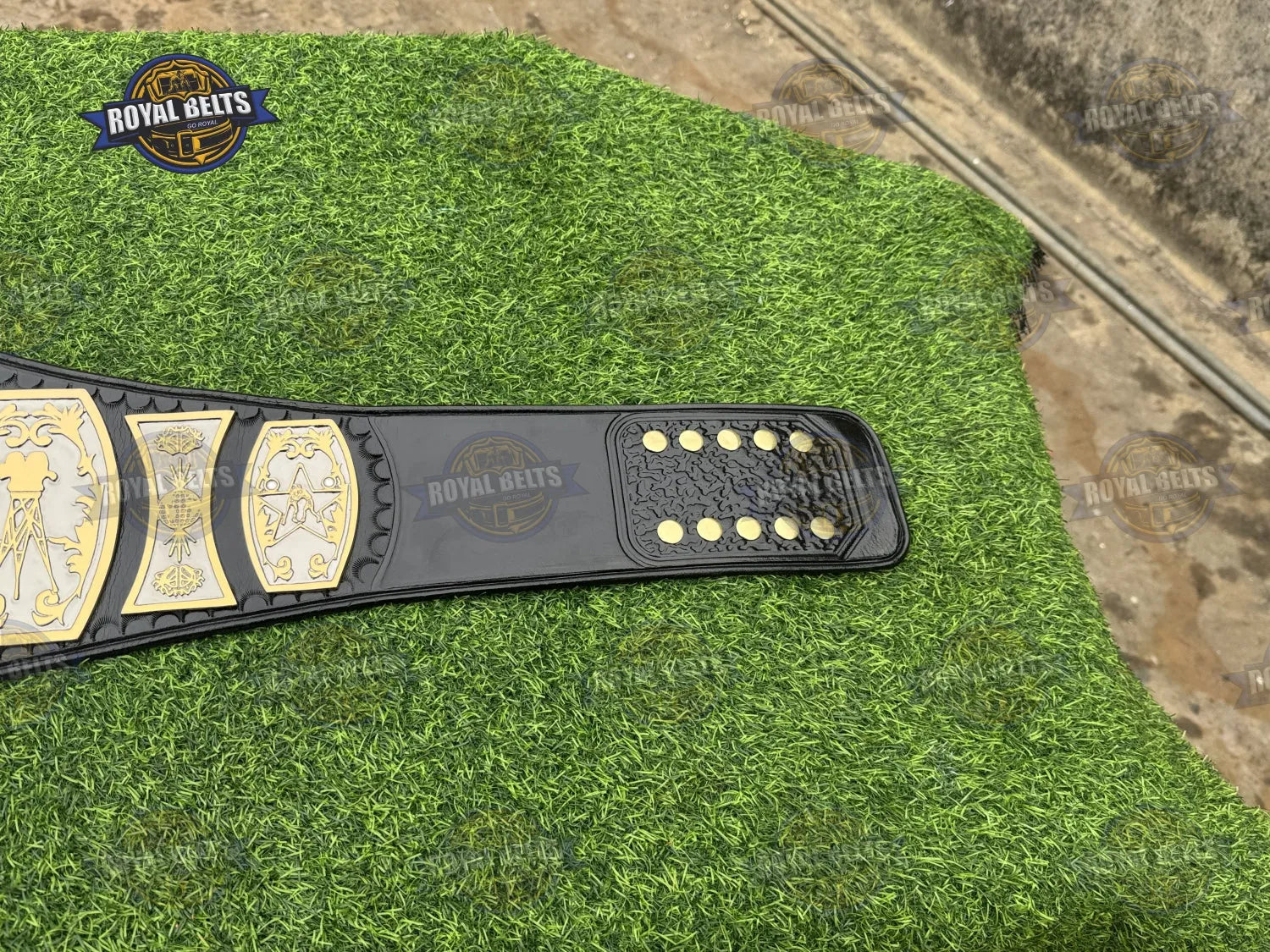 NWA UWF Television Championship Title Belt HD CNC etched NWA UWF TV logo on thick metal center plate