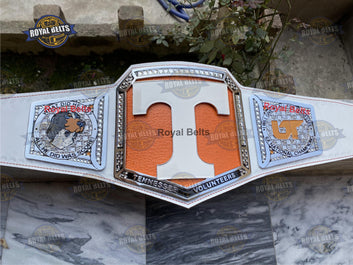 University of Tennessee VOLS Custom Title Belt premium wrestling style belt with detailed center plate