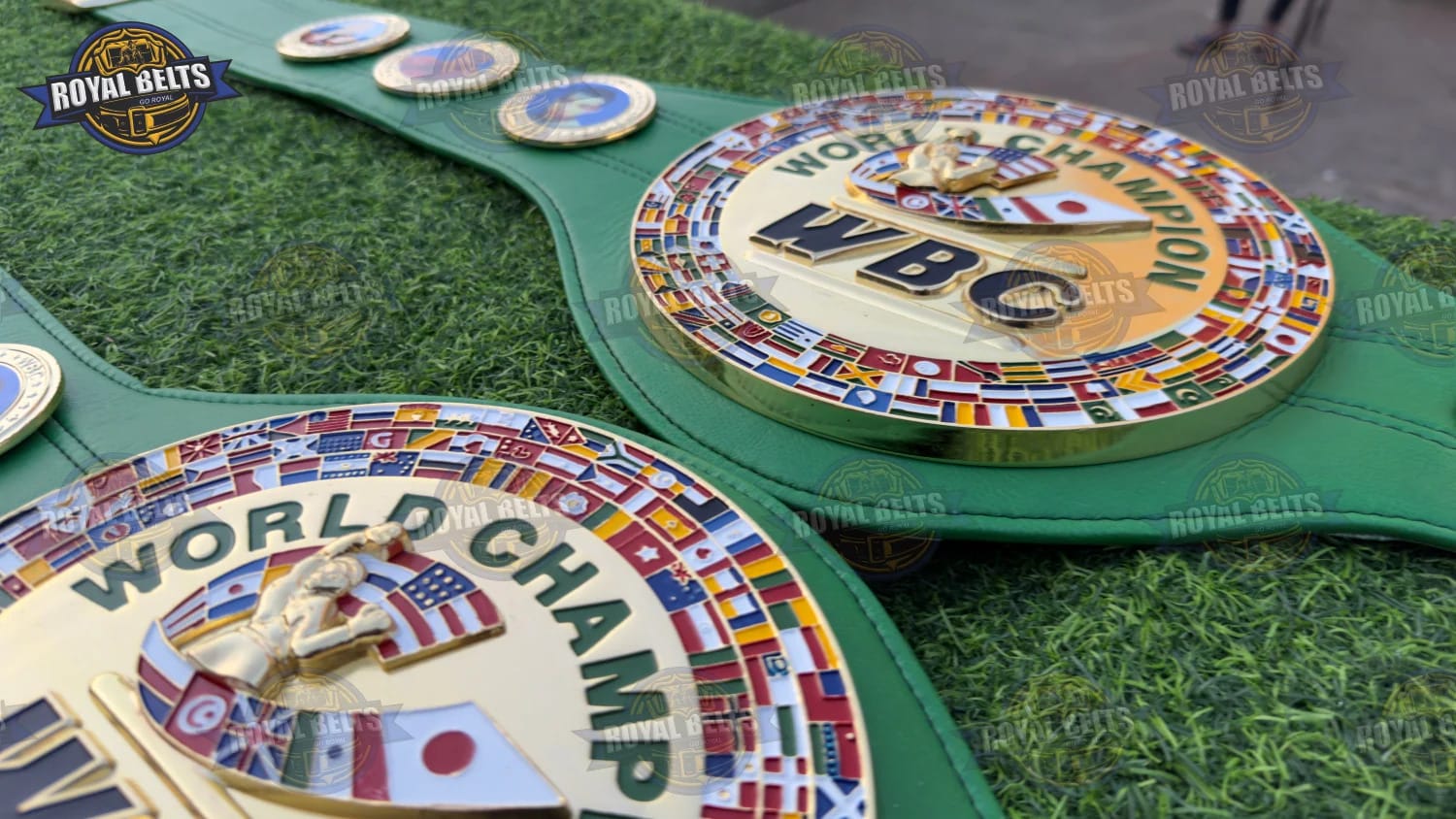 WBC World Championship belt with engraved plates