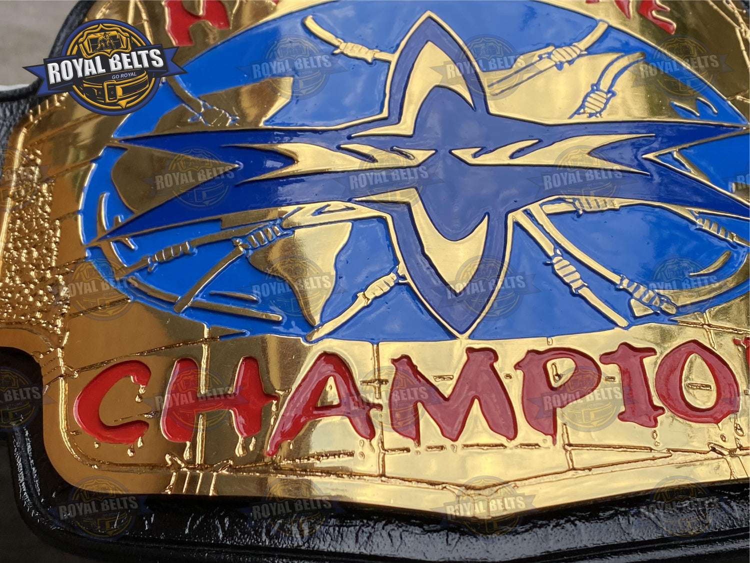 WCW Hardcore Wrestling championship Title Belt Zinc Plated