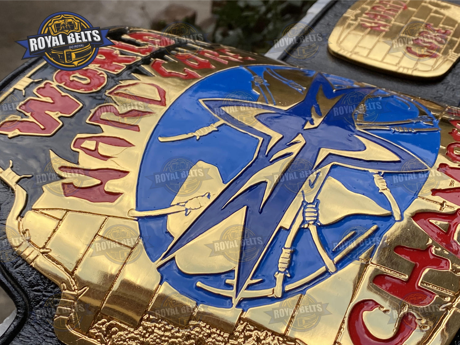 WCW Hardcore Wrestling championship Title Belt Zinc Plated