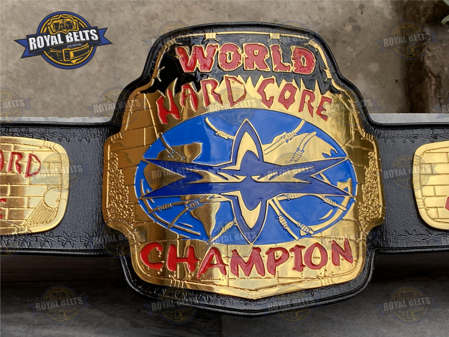 WCW Hardcore Wrestling championship Title Belt Zinc Plated