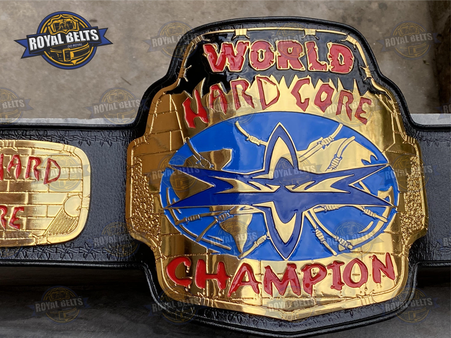 WCW Hardcore Wrestling championship Title Belt Zinc Plated
