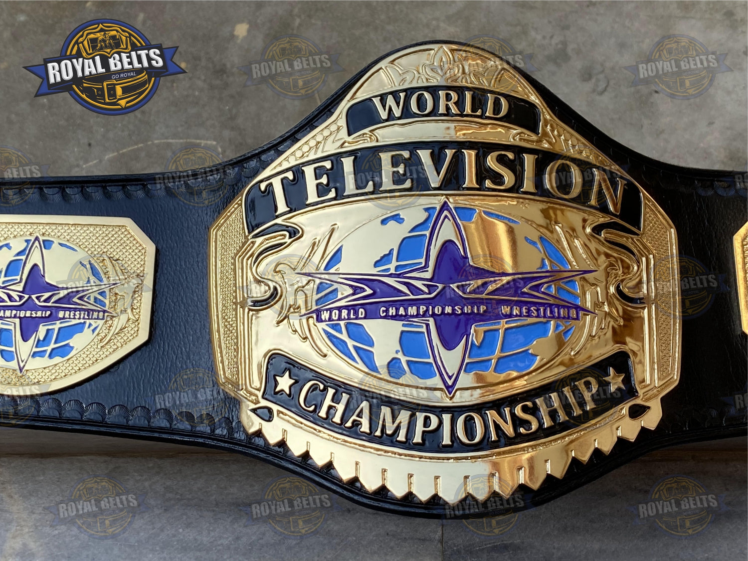 WCW Unused JMAR 1999 Title Belt Zinc Plated