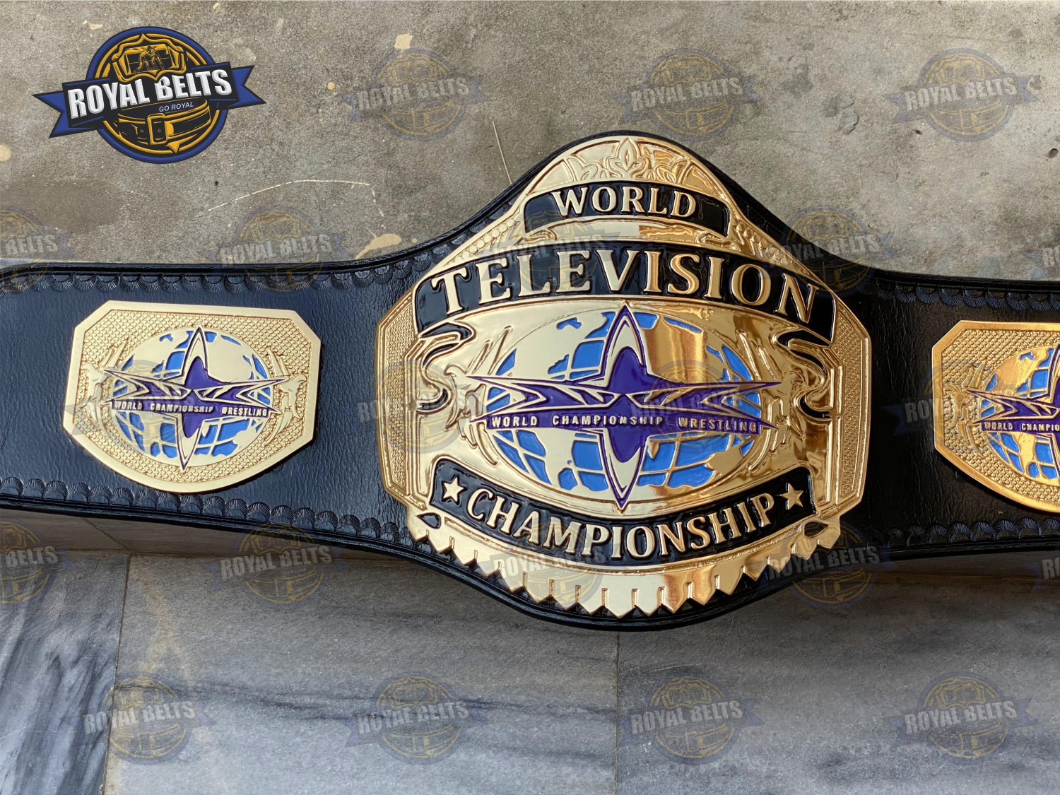 WCW Unused JMAR 1999 Title Belt Zinc Plated