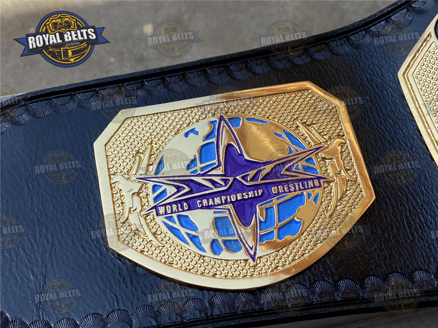 WCW Unused JMAR 1999 Title Belt Zinc Plated