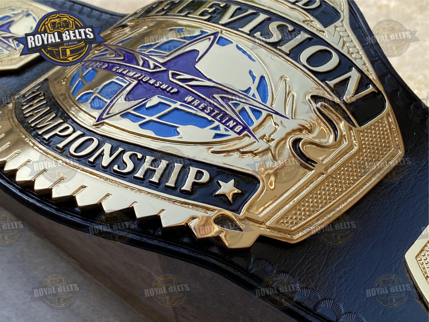 WCW Unused JMAR 1999 Title Belt Zinc Plated